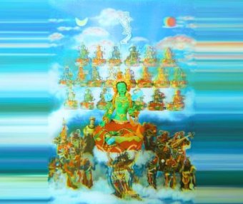 绿度母圆满坛城唐卡